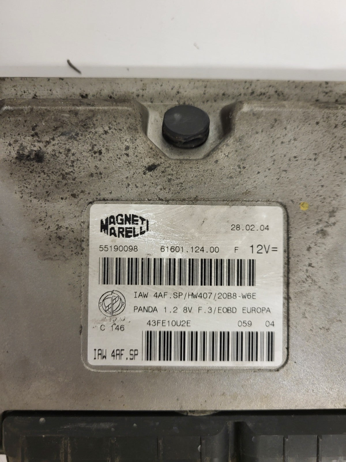 FIAT PANDA 1.2 ECU / 55190098 / IAW 4AF.SP / HW407 / 61601.124.00 / MAGNETI MARE