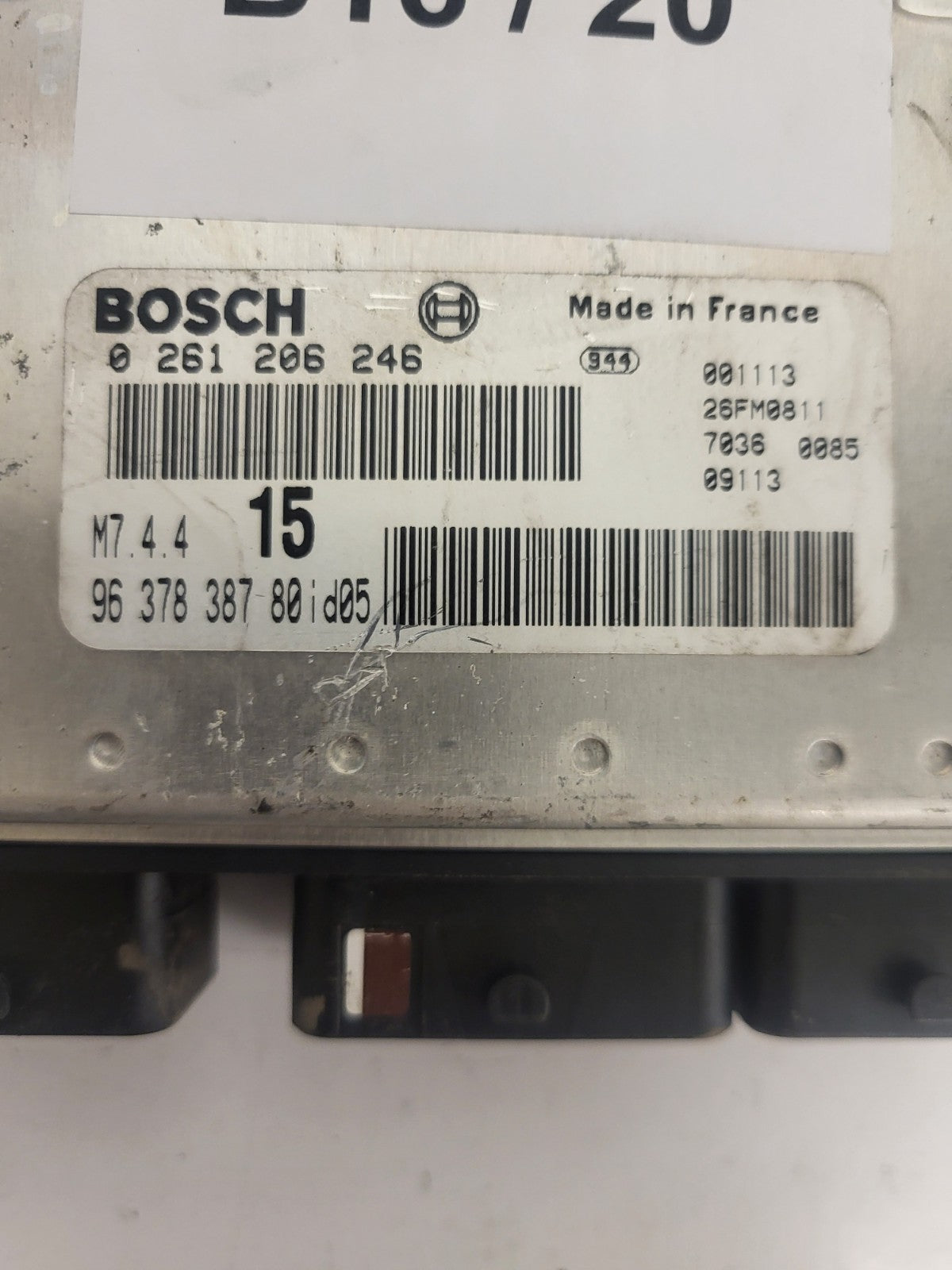 Peugeot Citroen ECU / 0261206246 / M7.4.4 / 9637838780 / BOSCH