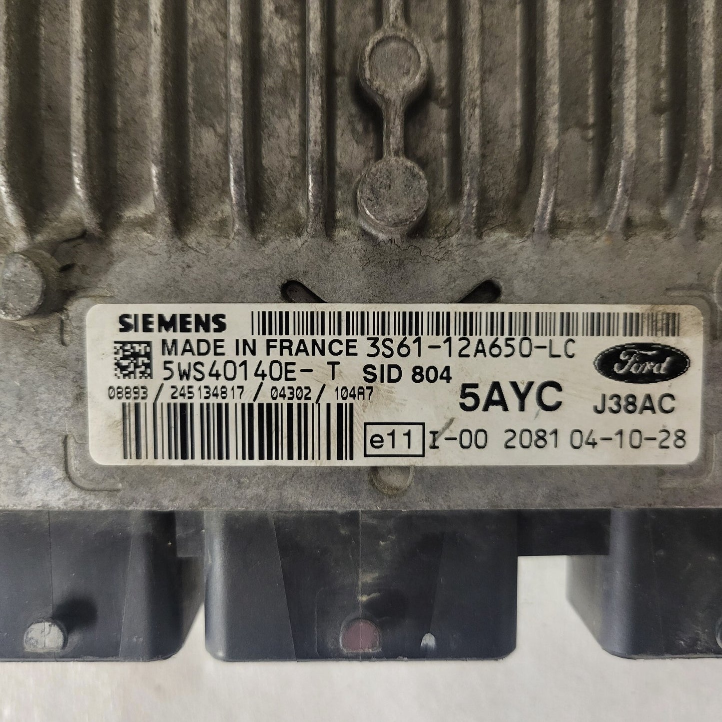 FORD FIESTA ECU / 3S61-12A650-LC / 5WS40140E-T / 5AYC / SID804 / J38A SIEMENS