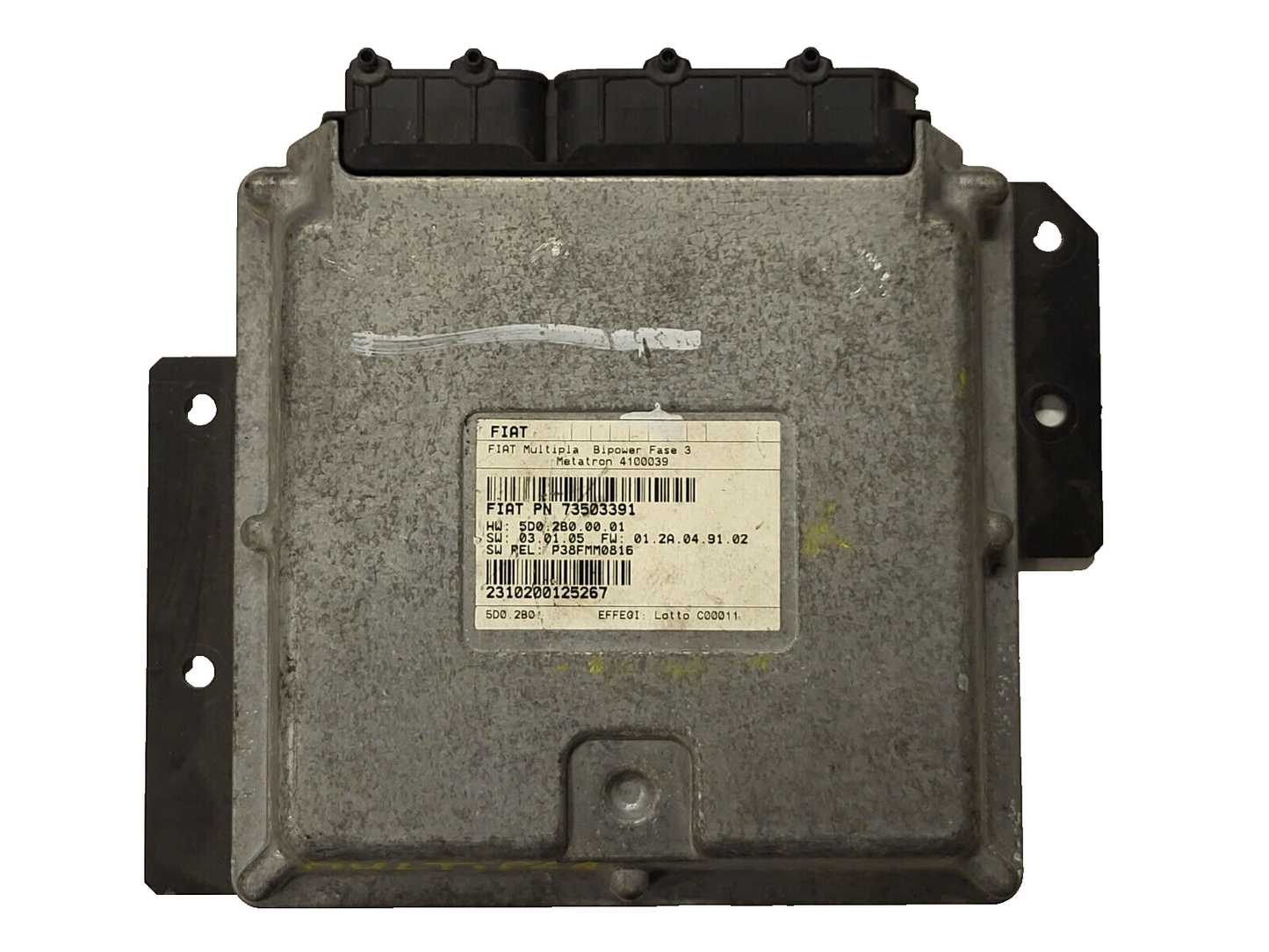 FIAT MULTIPLA BIPOWER ECU / 73503391 / 4100039 / 5D02B00001 / METATRON