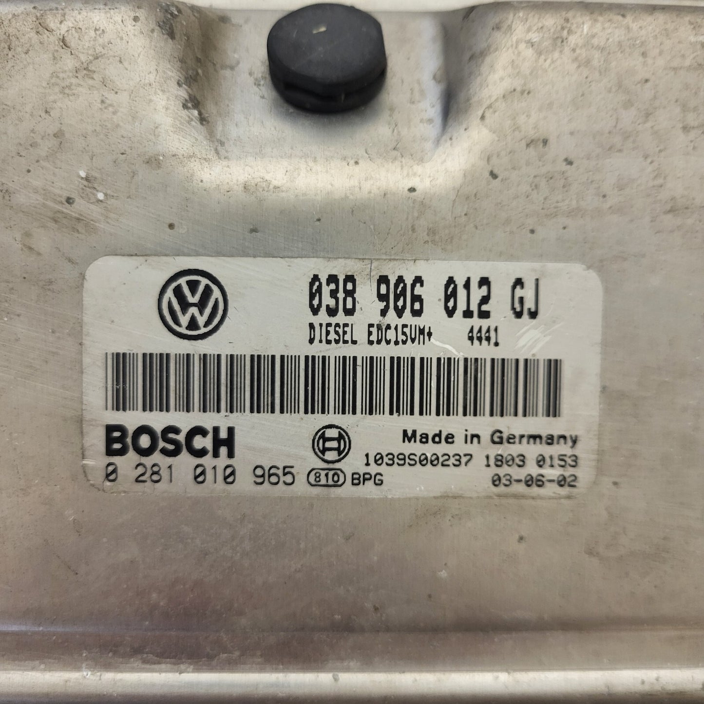 SKODA FABIA ECU / 038906012GJ / 0281010965 / EDC15VM+ / BOSCH