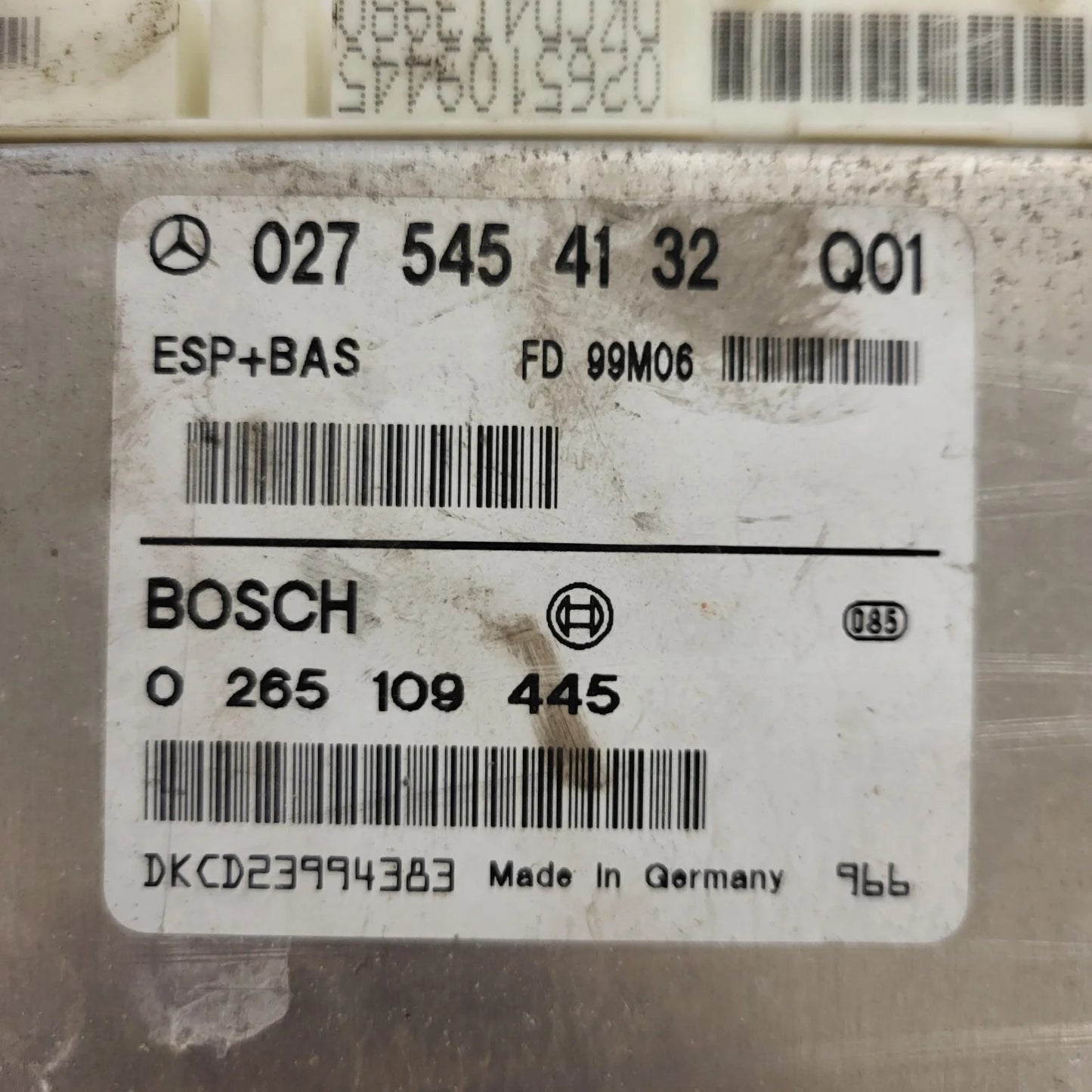 MERCEDES A W168 ESP ECU / 0276454132 / 0265109445 / BOSCH