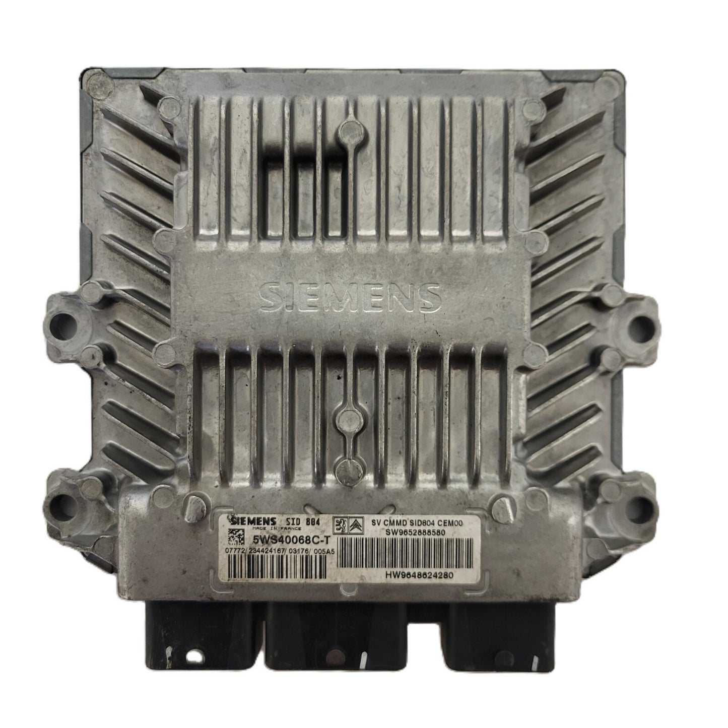 PEUGEOT CITROEN ECU / 5WS40068C-T / 9652888580 / 9648624280 / SID804 / SIEMENS
