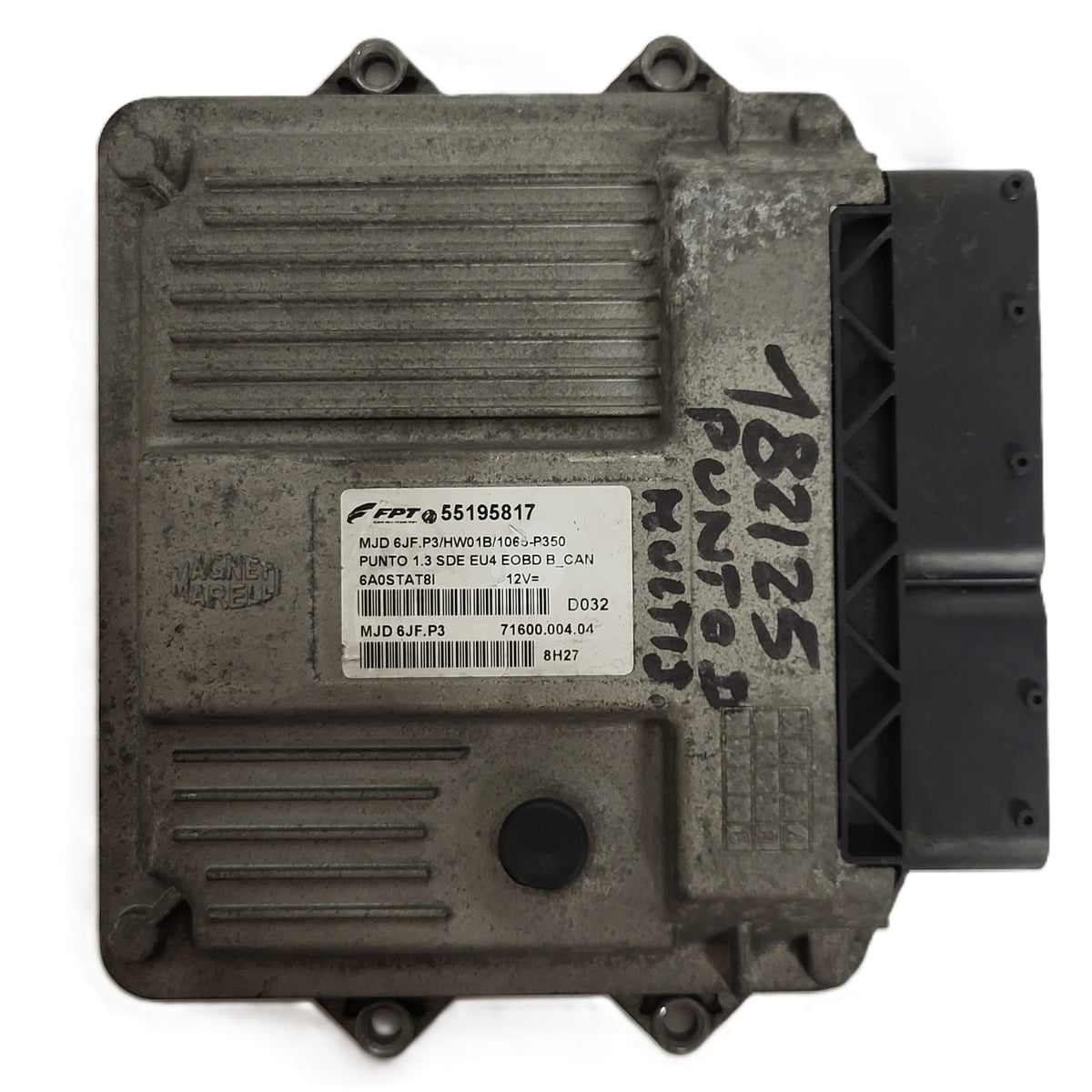 Fiat Punto ECU / MJD 6JF.P3 / 55195817 / HW01B / 71600.004.04 / MAGNETI MARELLI - B02-10 - 3