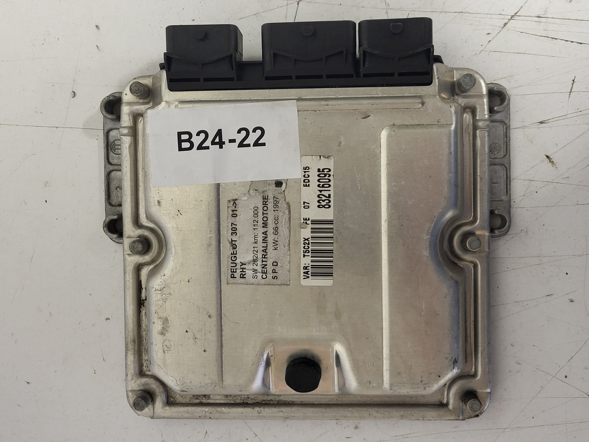 PEUGEOT 307 ECU / 0281010935 / EDC15C2 / 9650221480 / 9640938680 / BOSCH - B24-22 - 3