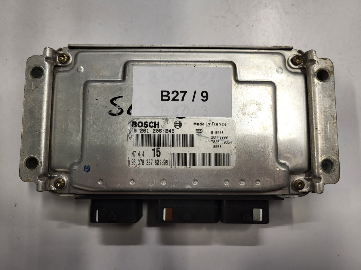 Peugeot Citroen ECU / 0261206246 / M7.4.4 / 9637838780 / BOSCH - B27-09 - 3