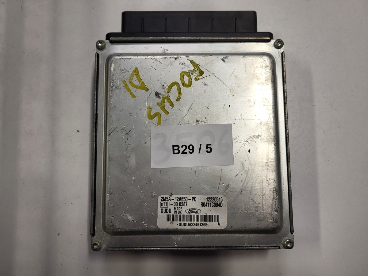 Ford Focus 1.8 TDCI ECU / 2M5A-12A650-PC / 12220510 / R0411C004D / DUDU / DELPHI - B29-05 - 3