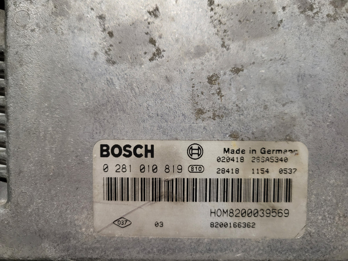 RENAULT ECU / 0281010819 / 8200039569 / 8200166362 / BOSCH - B41-11 - 3