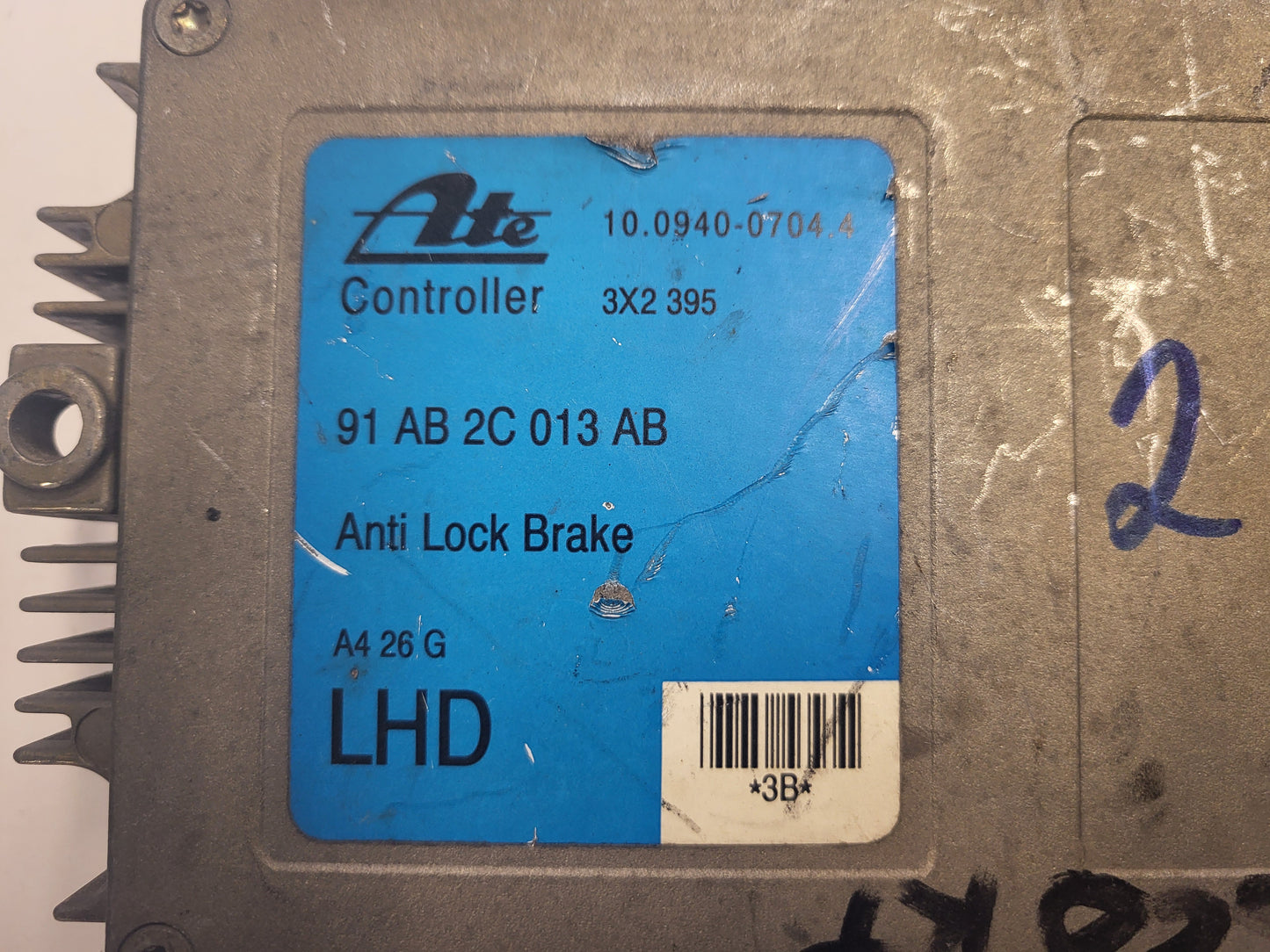 FORD ESCORT ABS ECU / 91AB2C013AB / 10.0940-0704.4 / 3X2395