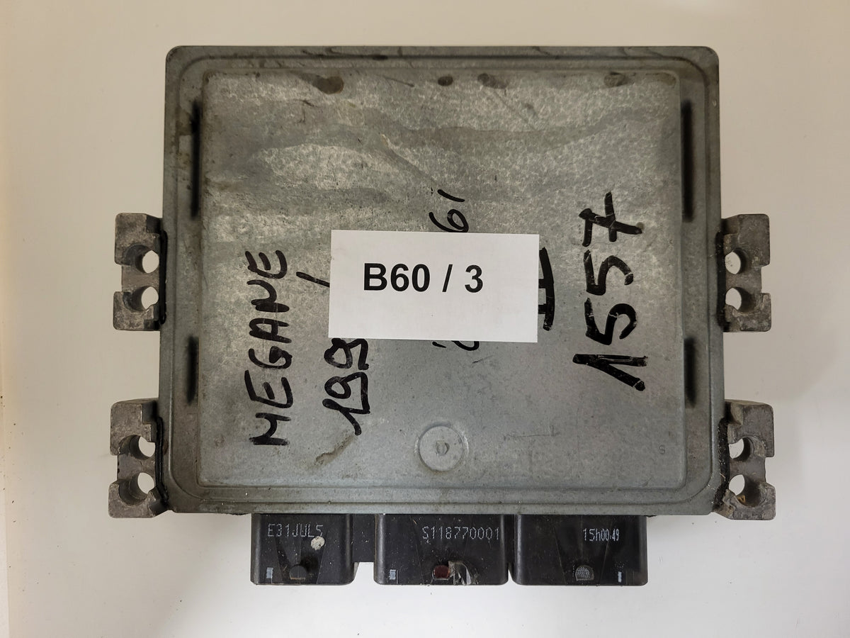 RENAULT MEGANE ECU / S122326108A / 8200565863 / 8200495479 / SID301 SIEMENS - B60-03 - 3