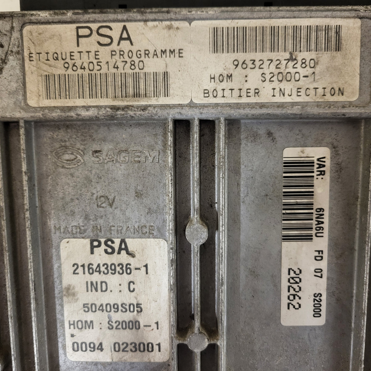 CITROEN XSARA PICASSO 1.8 ECU / 9640514780 / 9632727280 / 21643936-1 / SAGEM - B62-17 - 3