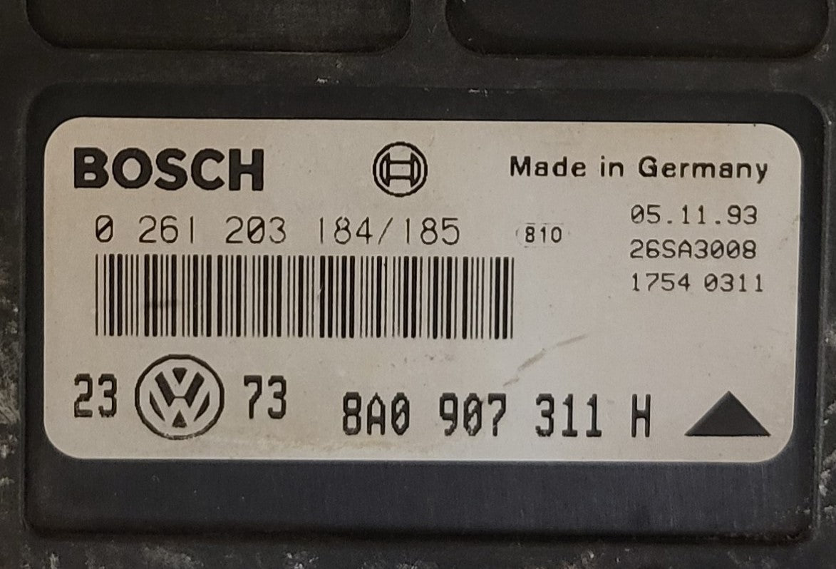 VW ECU / 0261203184/185 / 8A0907311H / 26SA3008 / BOSCH - B66-07 - 3