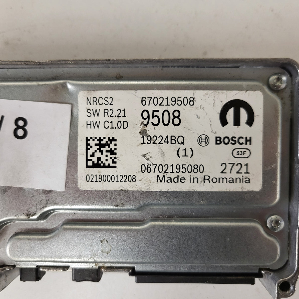 FIAT ALFA MODULE ECU / NRCS2 / 670219508 / 19224BQ / SW R2.21 / HW C1.0D / - B87-08 - 3