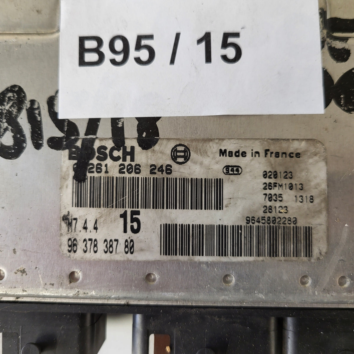 Peugeot Citroen ECU / 0261206246 / M7.4.4 / 9637838780 / BOSCH - B95-15 - 3