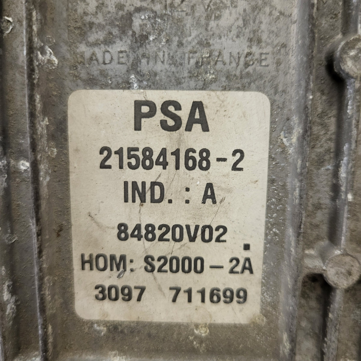 PEUGEOT CITROEN ECU / 21584168-2 / 9647759680 / 9644625680 / S2000-2A / SAGEM - C02-04 - 3