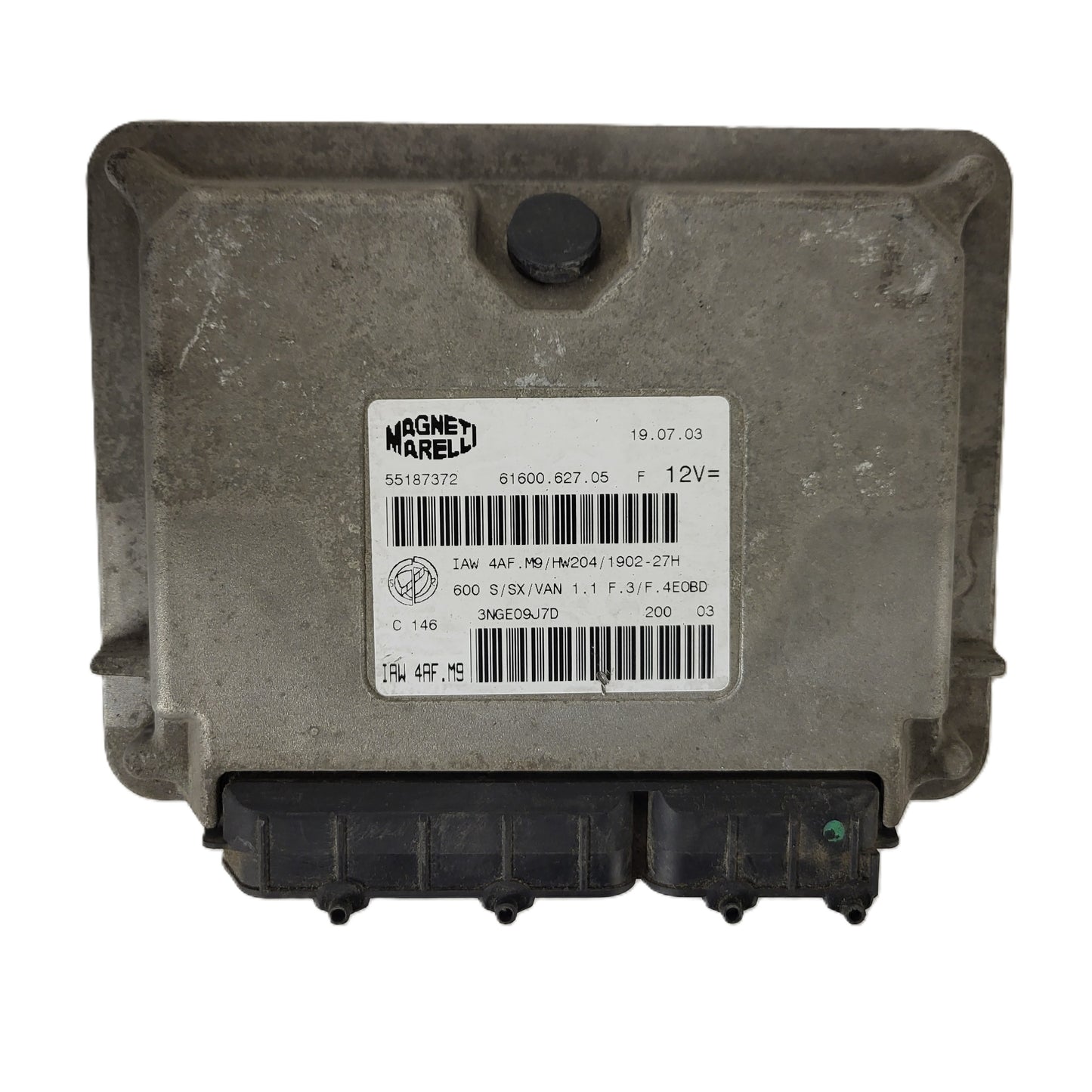 Fiat Seicento 600 ECU / 55187372 / IAW4AF.M9 / 61600.627.05 / MAGNETI MARELLI
