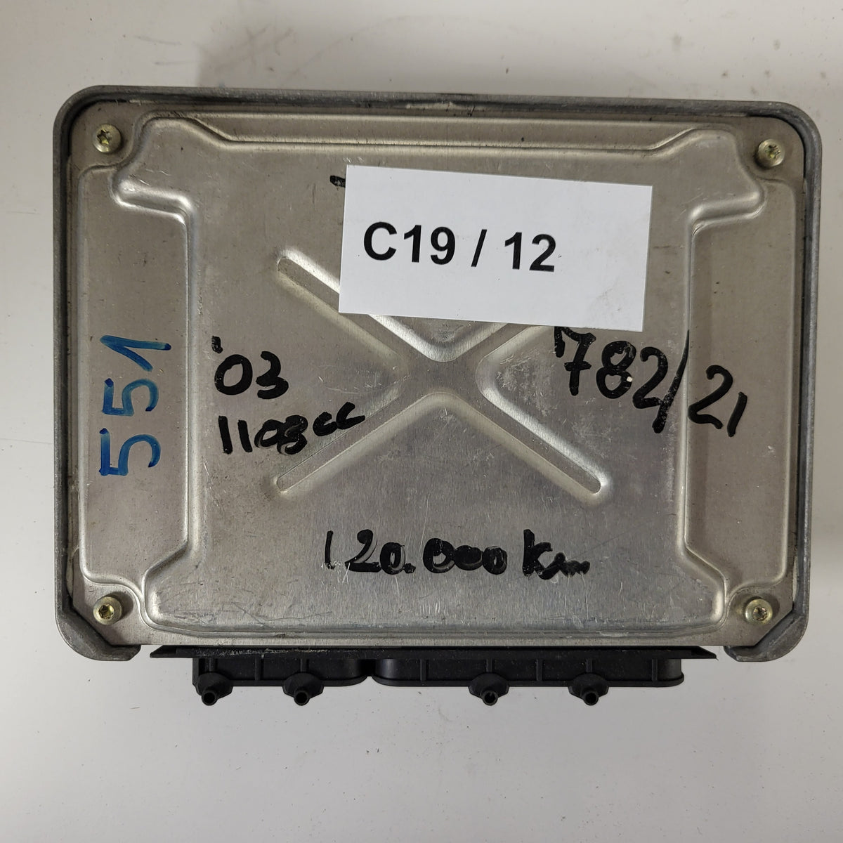 Fiat Seicento 600 ECU / 55187372 / IAW4AF.M9 / 61600.627.05 / MAGNETI MARELLI - C19-12 - 3