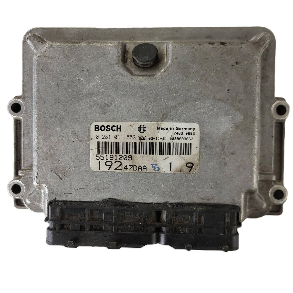 FIAT STILO 1.9 JTD ECU / 0281011553 / 55191209 / 19247DAA / BOSCH - C54-07 - 3