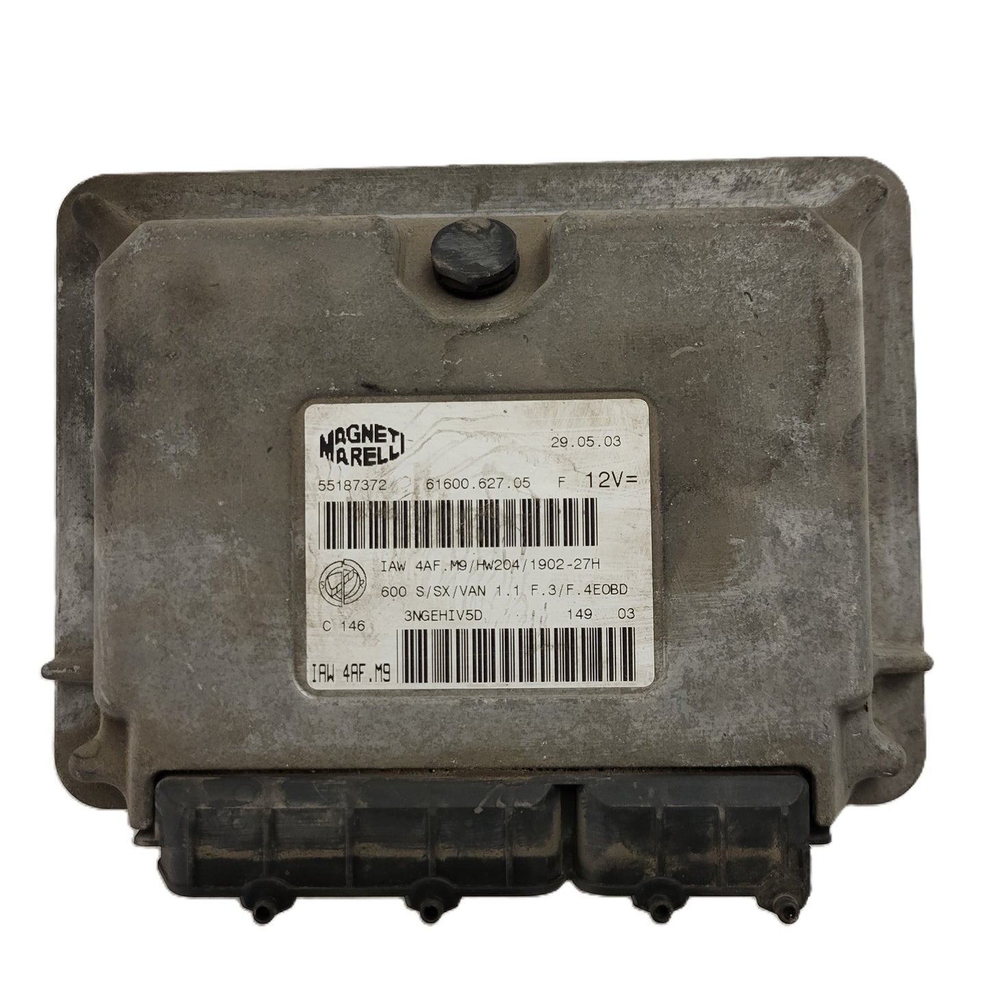 Fiat Seicento 600 ECU / 55187372 / IAW4AF.M9 / 61600.627.05 / MAGNETI MARELLI