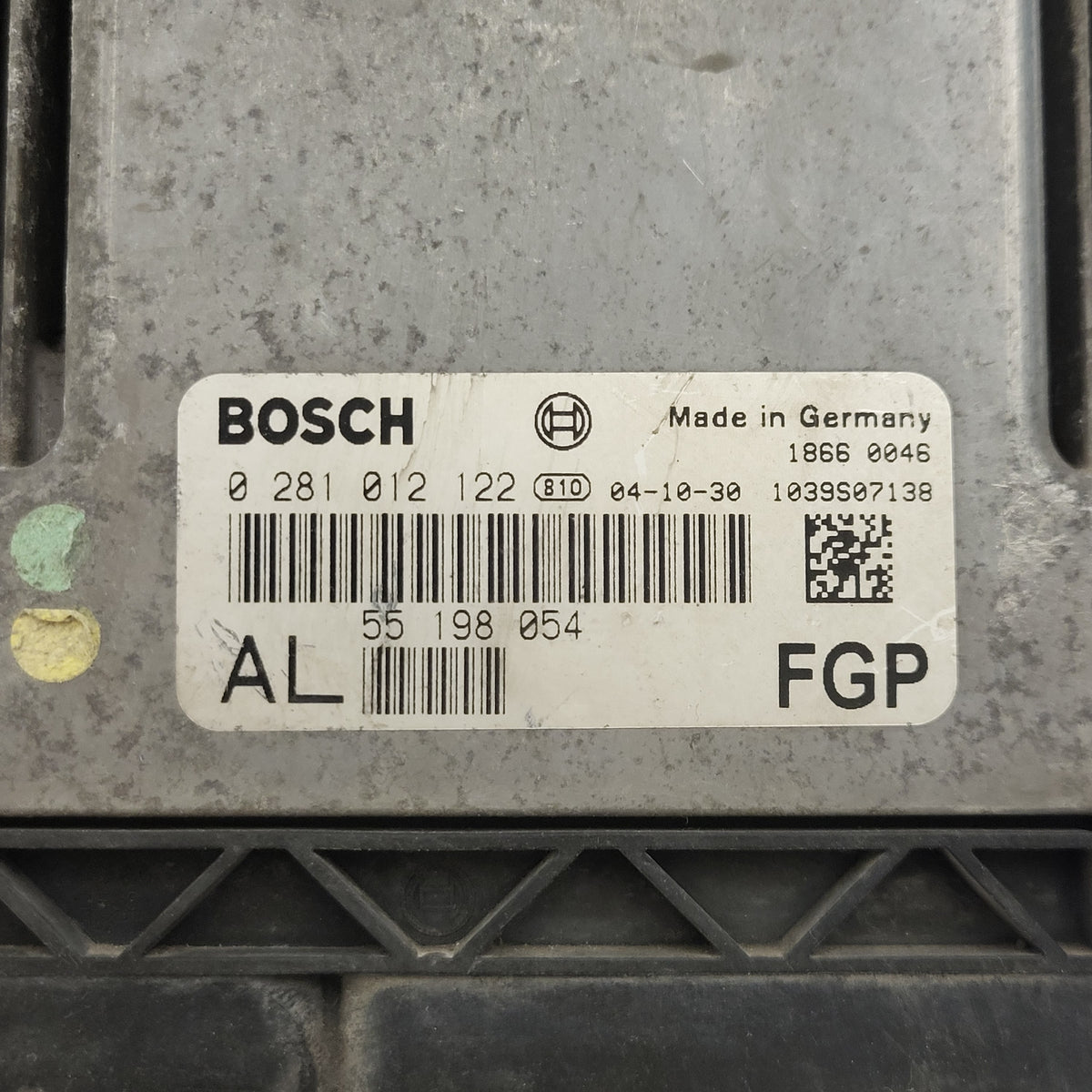 OPEL ASTRA H GTC ECU / 0281012122 / 55198054 / AL / BOSCH - D05-22 - 3