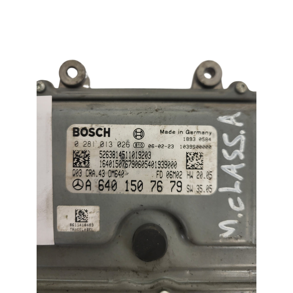 MERCEDES BENZ ECU / A6401507679 / 0281013026 / BOSCH - D08-10 - 3