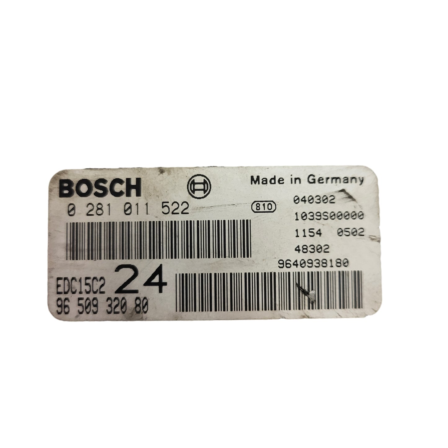 Fiat Ulisse 807 C8 ECU / 0281011522 / 9650932080 / 9640938180 / EDC15C2 / BOSCH