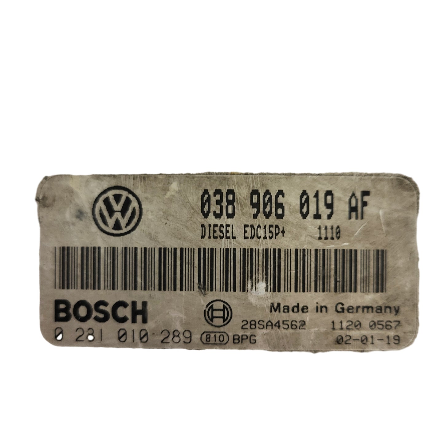 VOLKSWAGEN POLO IV 9N3 ECU / 045906019BP / 0281012194 / EDC15P+ / BOSCH