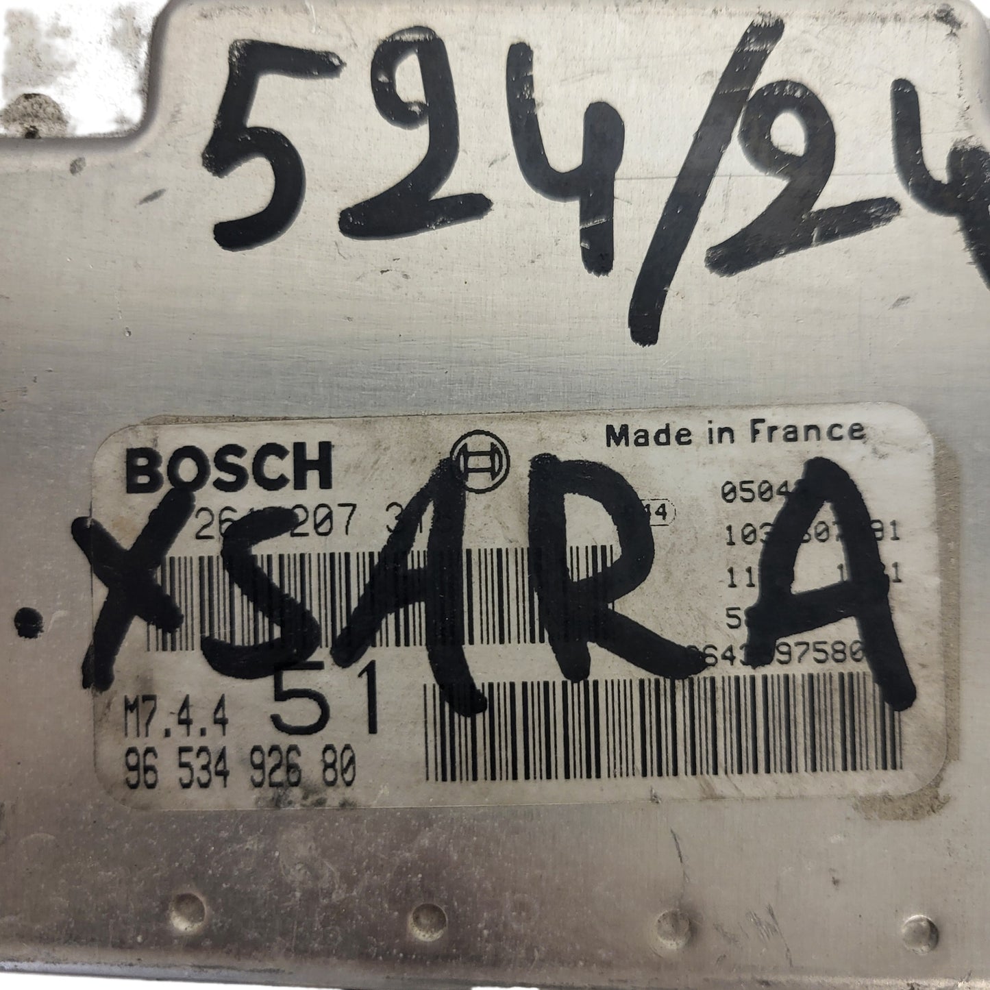 Citroex XSARA ECU / 0261207318 / 9653492680 / M7.4.4 / BOSCH