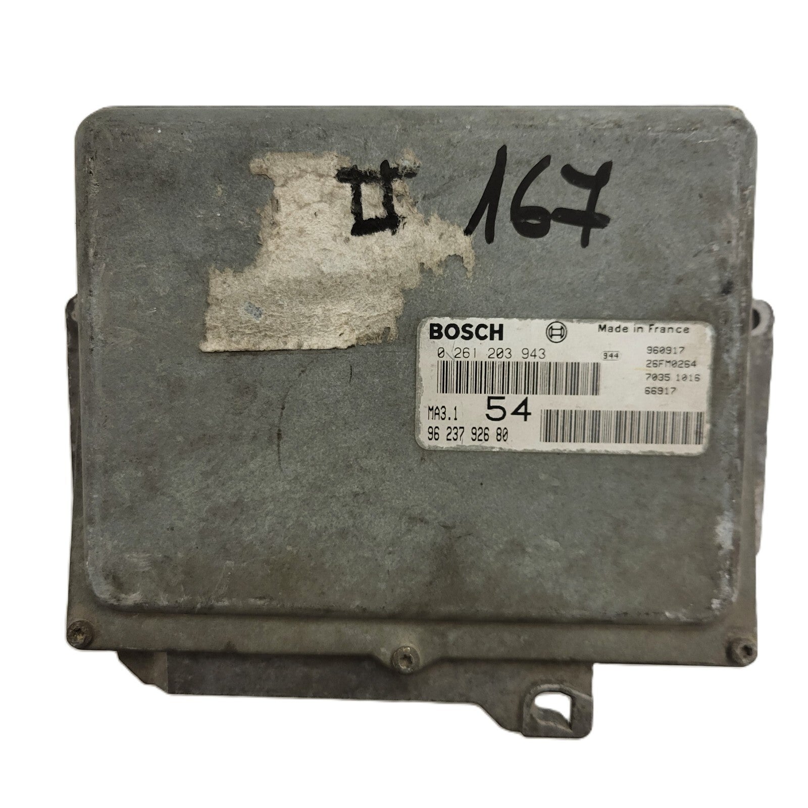 Peugeot 106 Citroen Saxo 1.1 ECU / 0261203736 / 96203998980 / MA3.1 / BOSCH