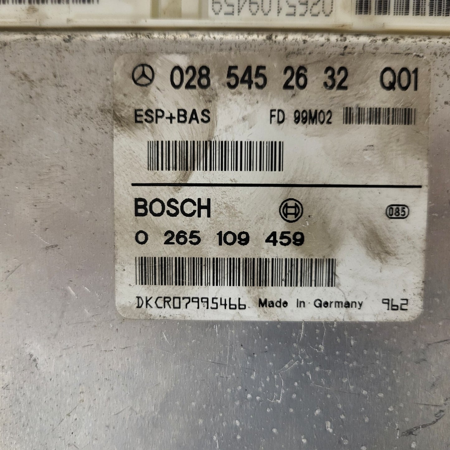 MERCEDES A-CLASS W168 ESP + BAS ECU / 0285452632 / 0265109459 / BOSCH