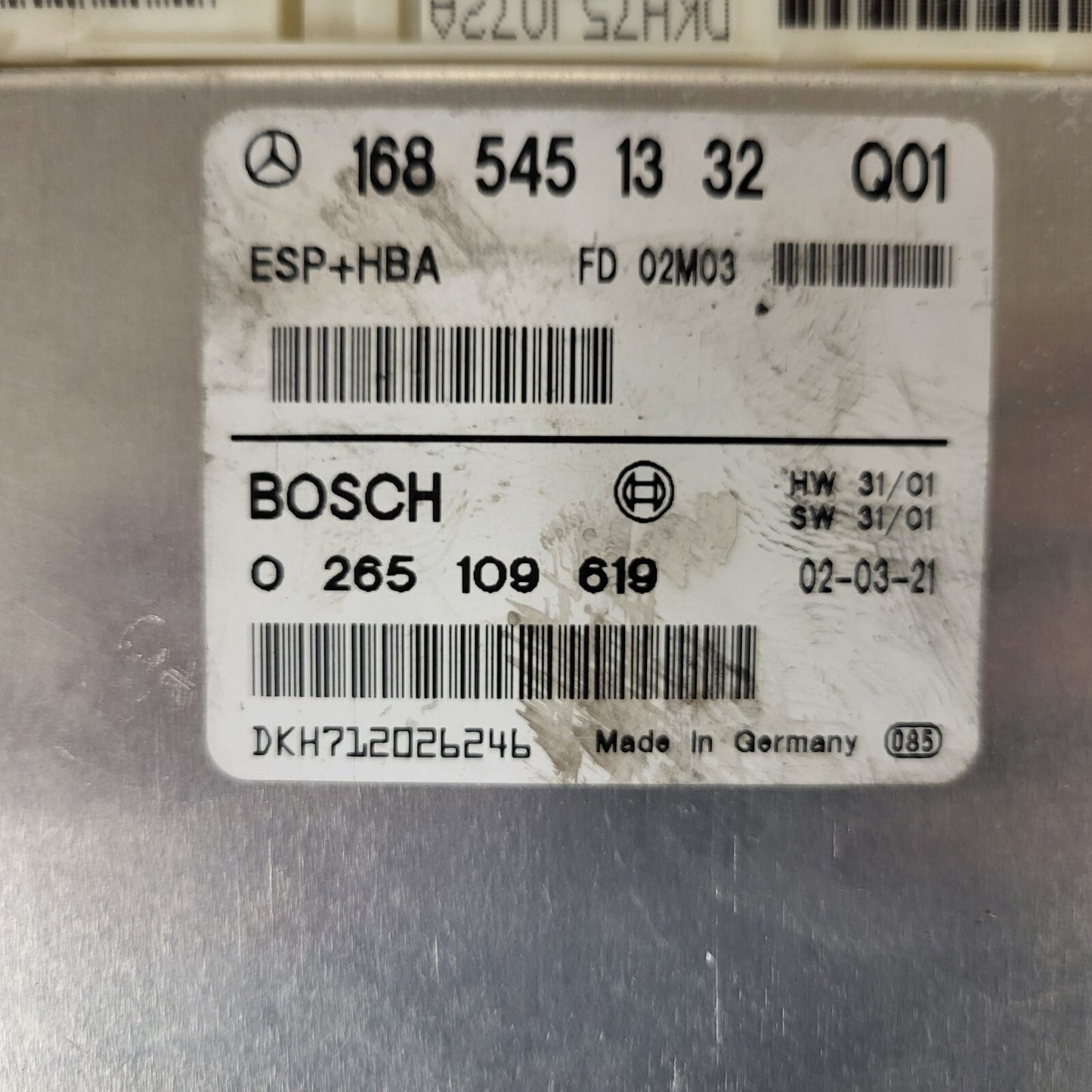 MERCDES BENZ ECU / 1685451332 / 0265109619 / BOSCH / ESP HBA