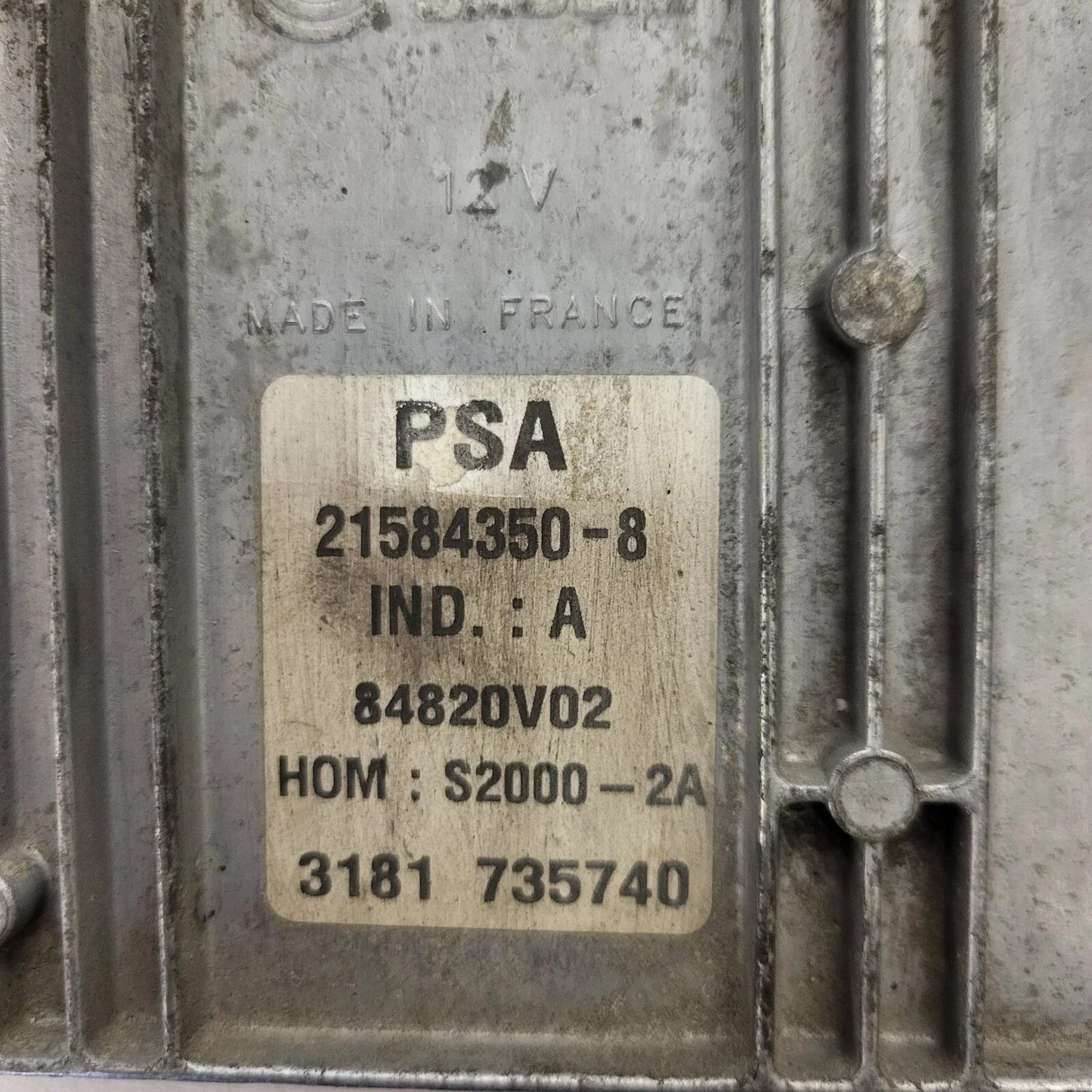 PEUGEOT CITROEN ECU / 21584350-8 / 9651500880 / 9644625680 / S2000-2A
