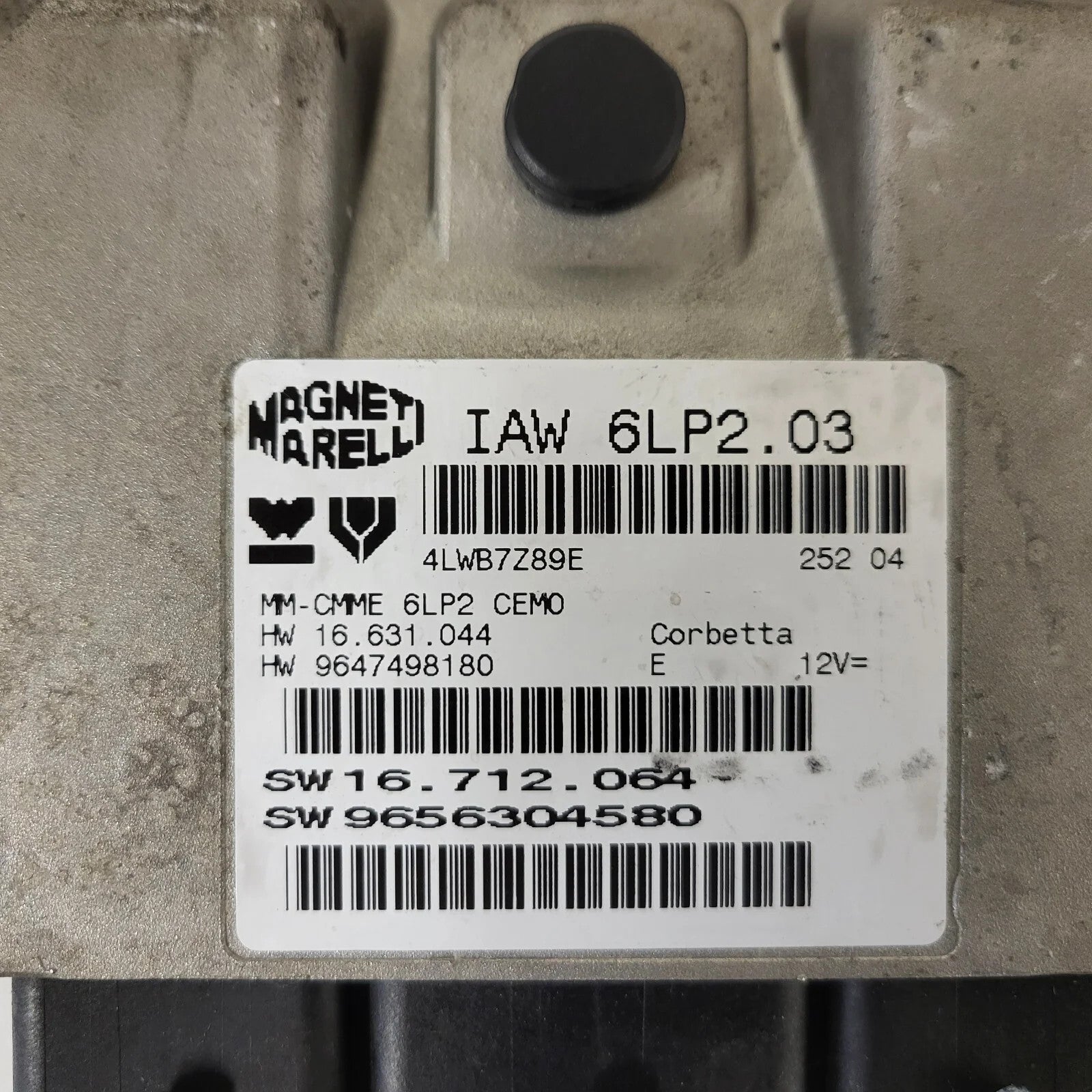 PEUGEOT CITROEN ECU / IAW 6LP2.03 / 9647498180 / 9656304580 / MAGNETI MARELLI