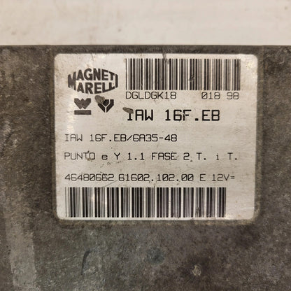 FIAT PUNTO LANCIA Y 1.1 ECU / IAW 16F.EB / 46480662 / IAW16F.EB / MAGNETI MAREL