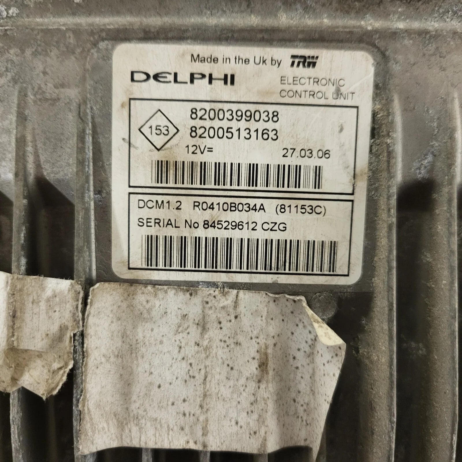 Renault ECU / 8200399038 / 8200513163 / R0410B034A / DELPHI