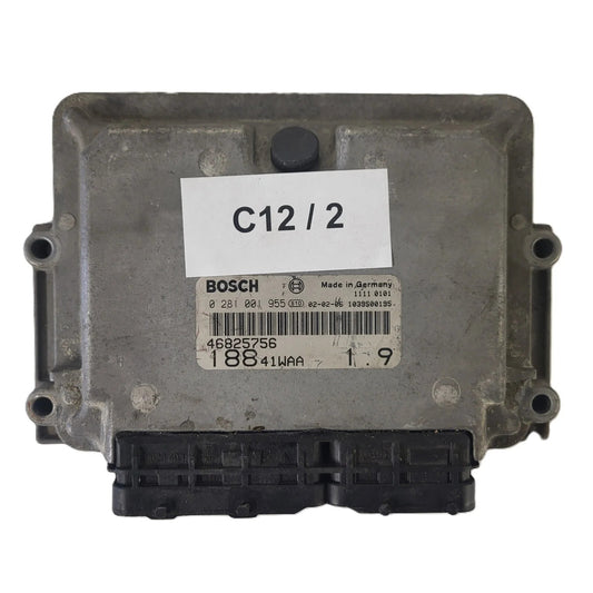 Fiat Punto 188 1.9 JTD ECU / 0281001955 / 46825756 / BOSCH