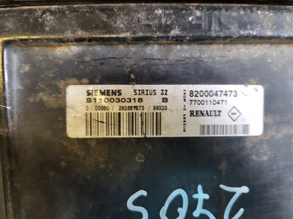 RENAULT ECU / S110030318B / 8200047473 / 7700110471 / S110030318 /SIEMENS