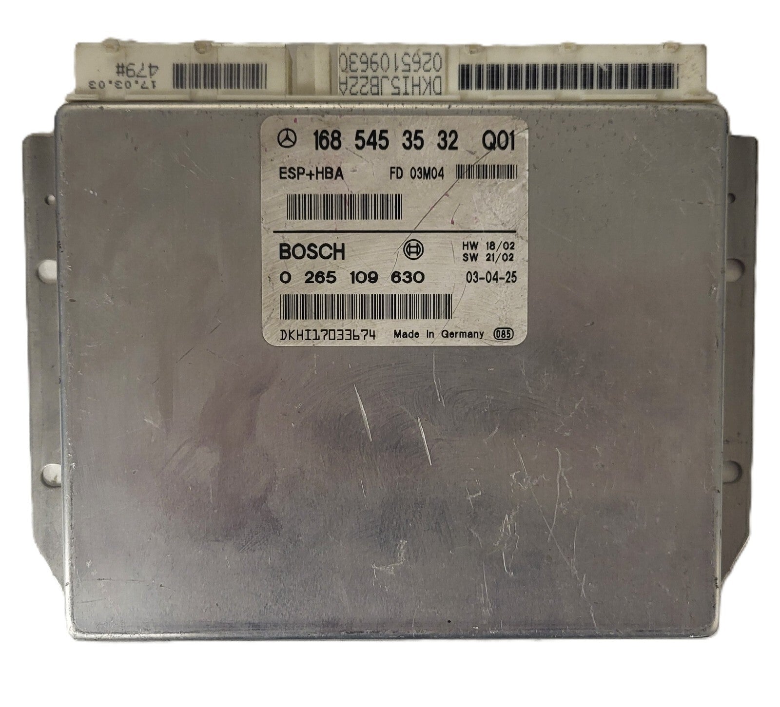 MERCEDES-BENZ A CLASS W168 ESP ECU / 1685453532 / 0265109630 / BOSCH ESP+HBA