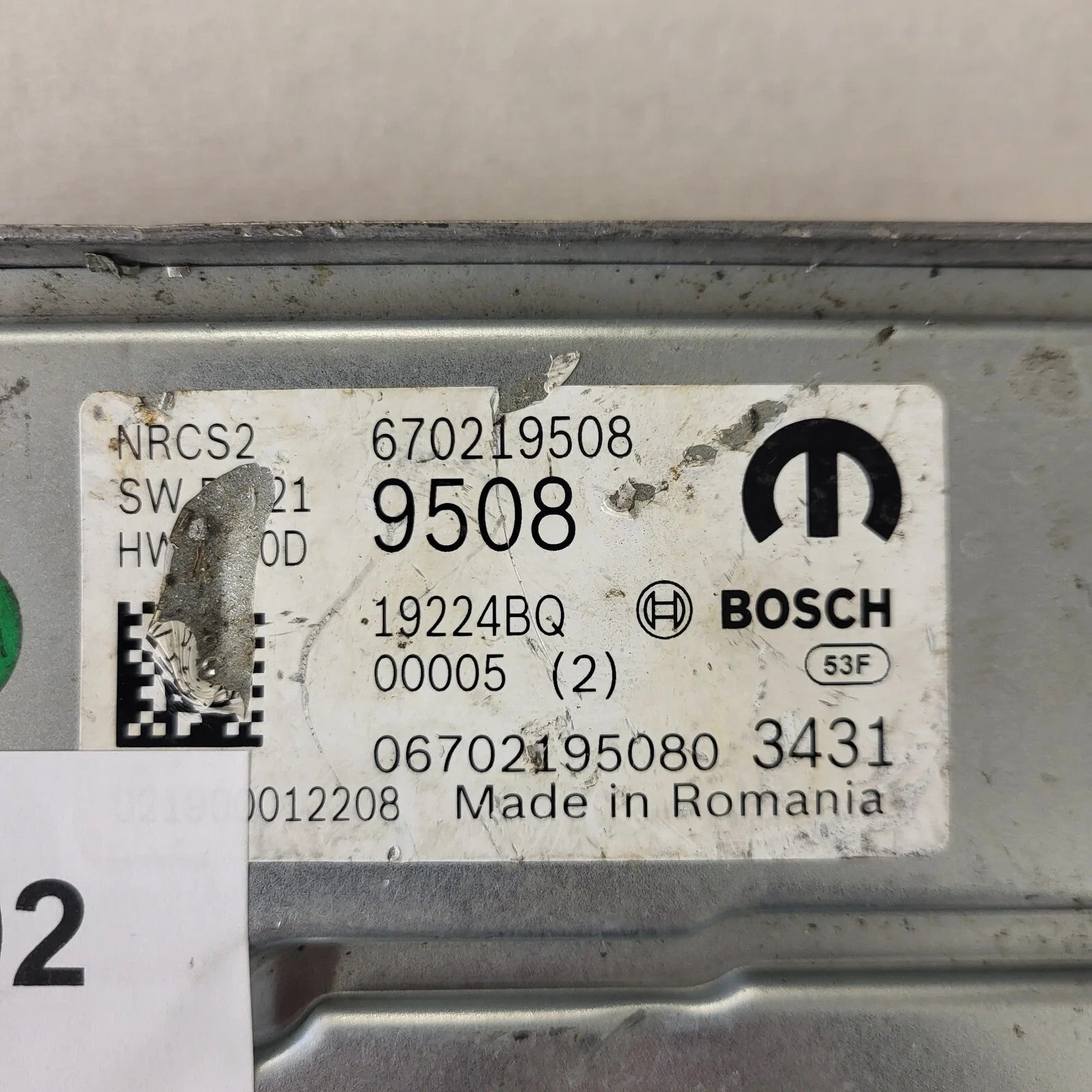FIAT ALFA MODULE ECU / NRCS2 / 670219508 / 19224BQ / SW R2.21 / HW C1.0D / BOSCH