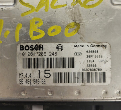 Peugeot Citroen ECU / 0261206246 / M7.4.4 / 9648484380 / BOSCH