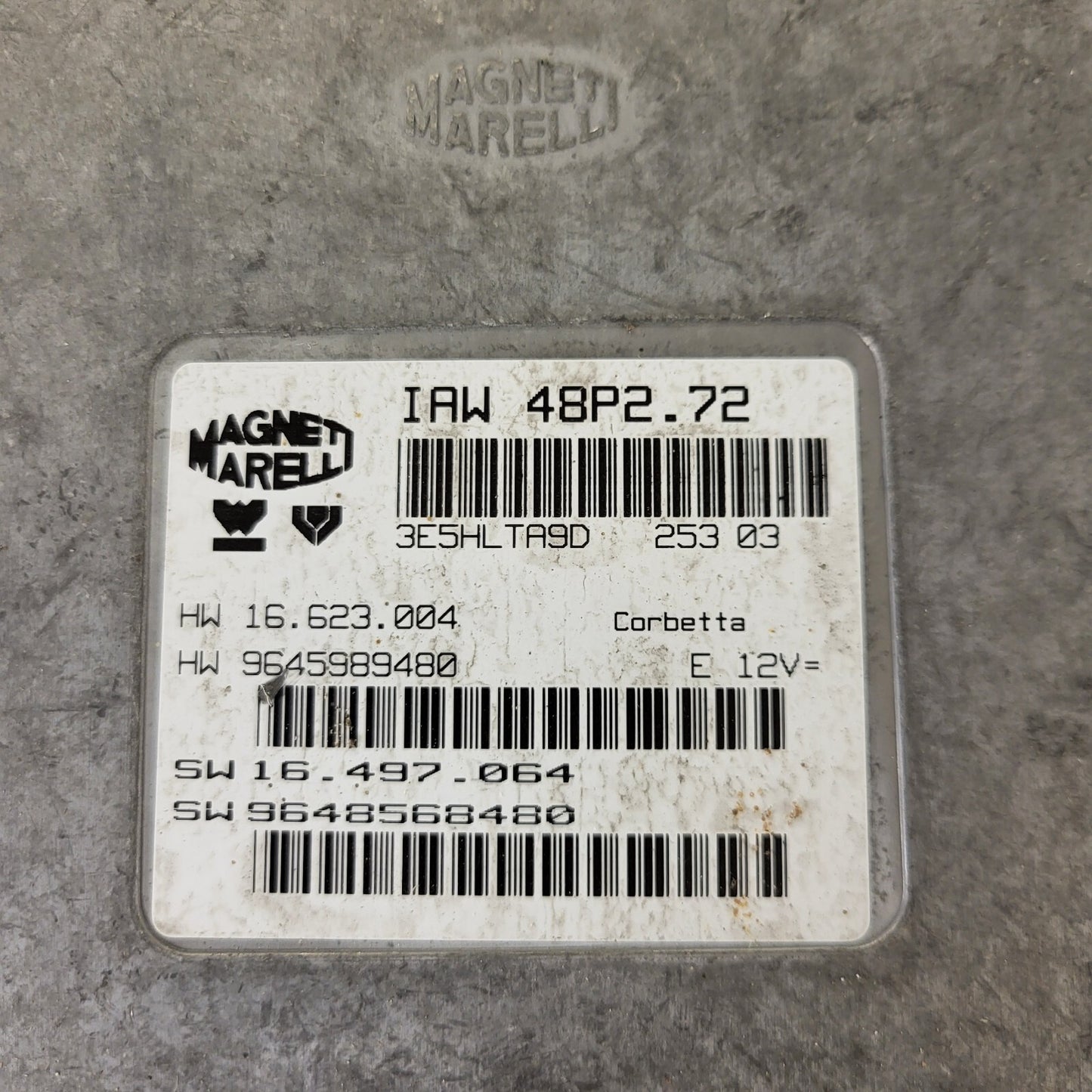 PEUGEOT CITROEN ECU / IAW 48P2.72 / SW 9648568480 / HW 9645989480 / MAGNETI MARE