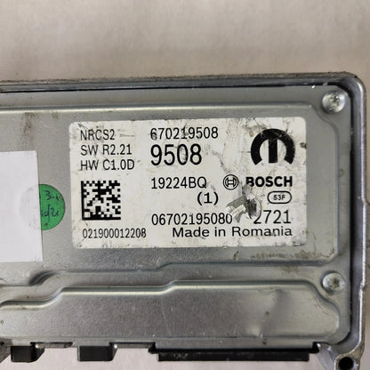 FIAT ALFA MODULE ECU / NRCS2 / 670219508 / 19224BQ / SW R2.21 / HW C1.0D / BOSCH