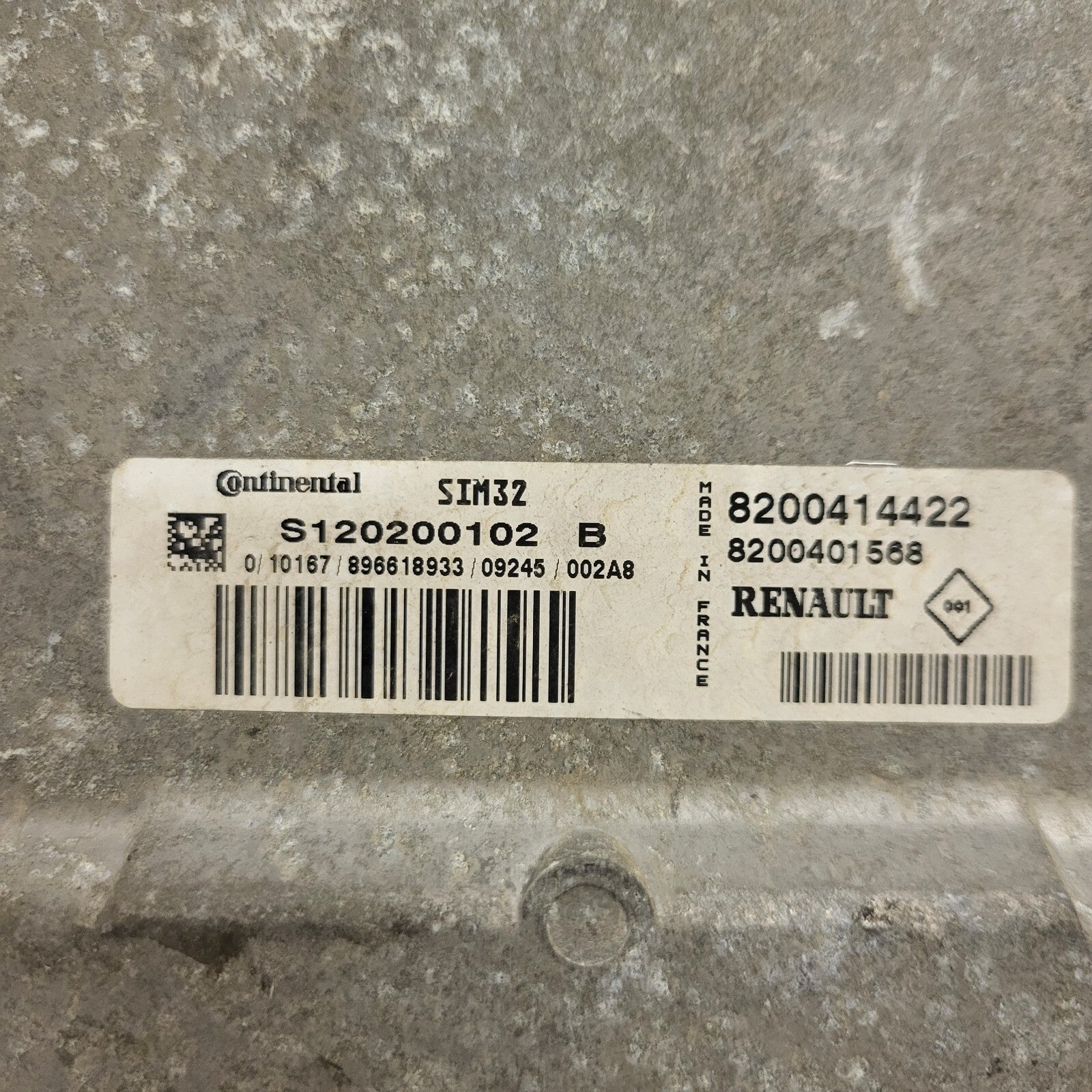 RENAULT MODUS ECU / S120200102 / S120200102B / SIM 32 / 8200414422 / 8200401568 
