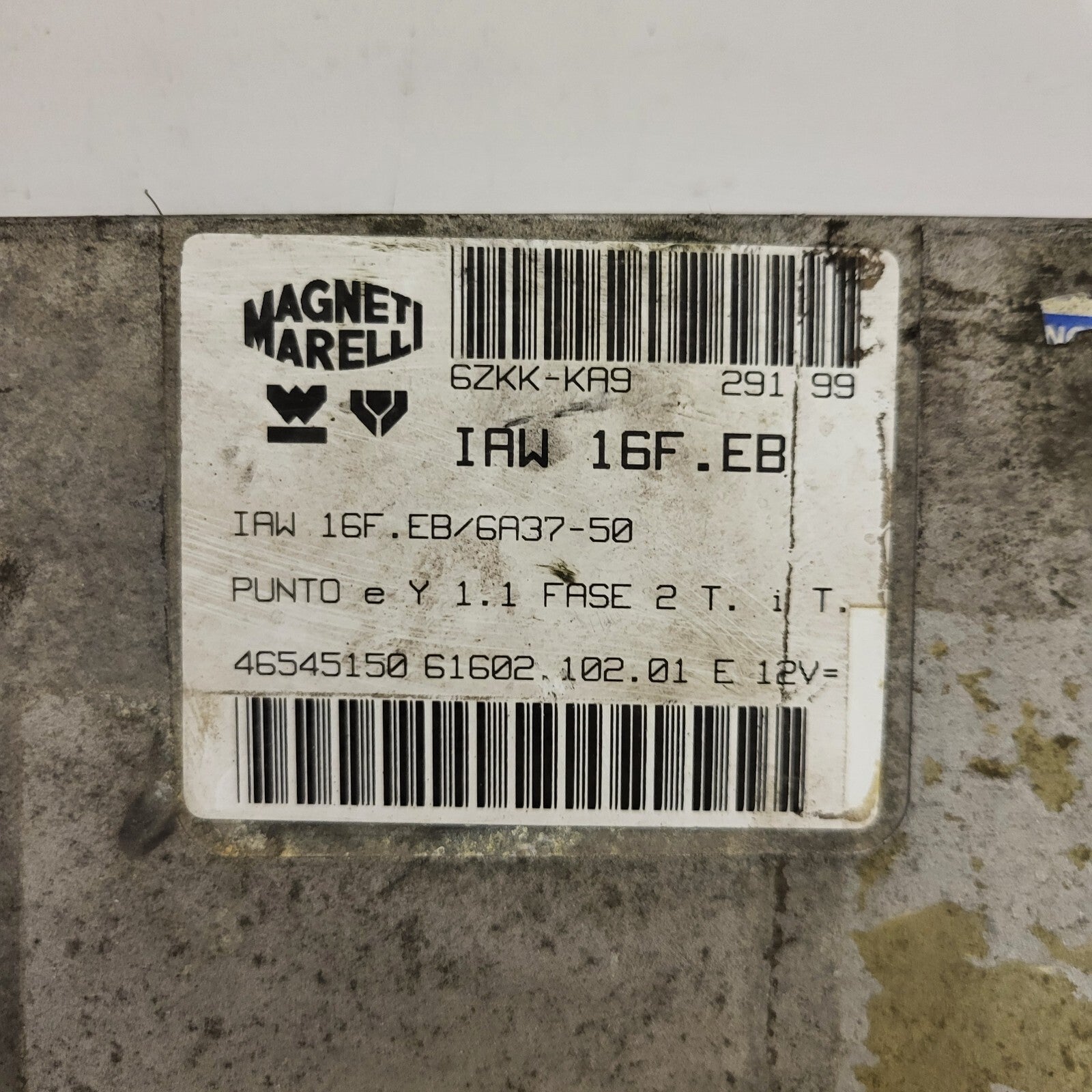 FIAT PUNTO LANCIA Y ECU / IAW 16F.EB / 46545150 / 61602.102.01 / MAGNETI MARELLI