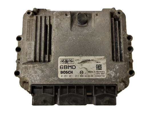 FORD FOCUS CMAX ECU / 0281011263 / 4M51-12A650-NC / 6BMD / 4M5112A650NC / BOSCH