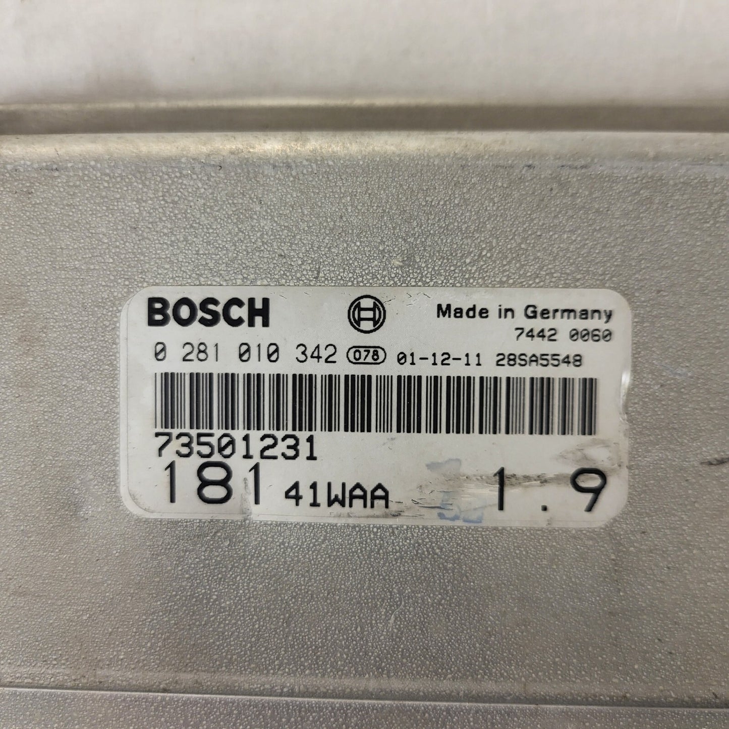 Fiat MAREA ECU TYPE / 0281010342 / 73501231 / BOSCH 