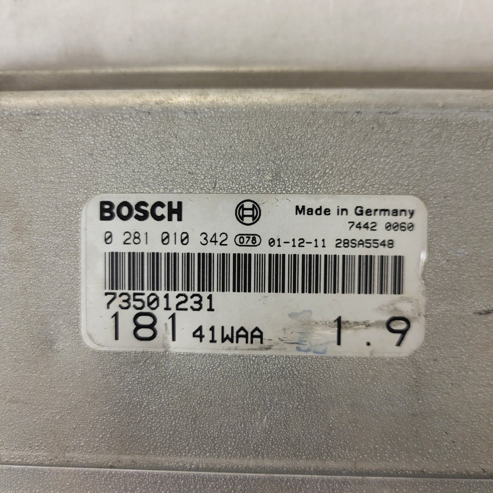 Fiat MAREA ECU TYPE / 0281010342 / 73501231 / BOSCH 