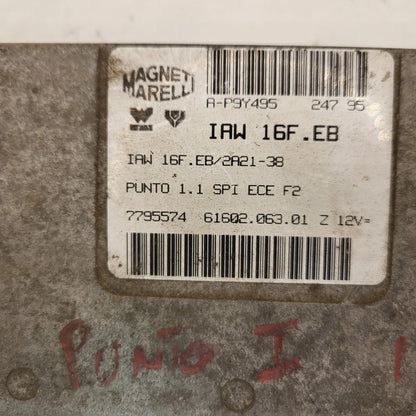 Fiat Punto 1.1 ECU / IAW 16F.EB / 7795574 / 61602.063.01 / MAGNETI MARELLI