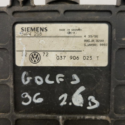 VW GOLF 3 ECU / 037906025T / 5WP4 298 / 5WP4298 / SIEMENS