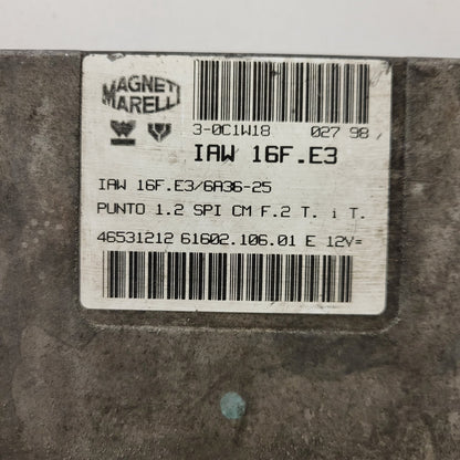 FIAT PUNTO 1.2 ECU / IAW 16F.E3 / 46531212 / 61602.106.01 / MAGNETI MARELLI